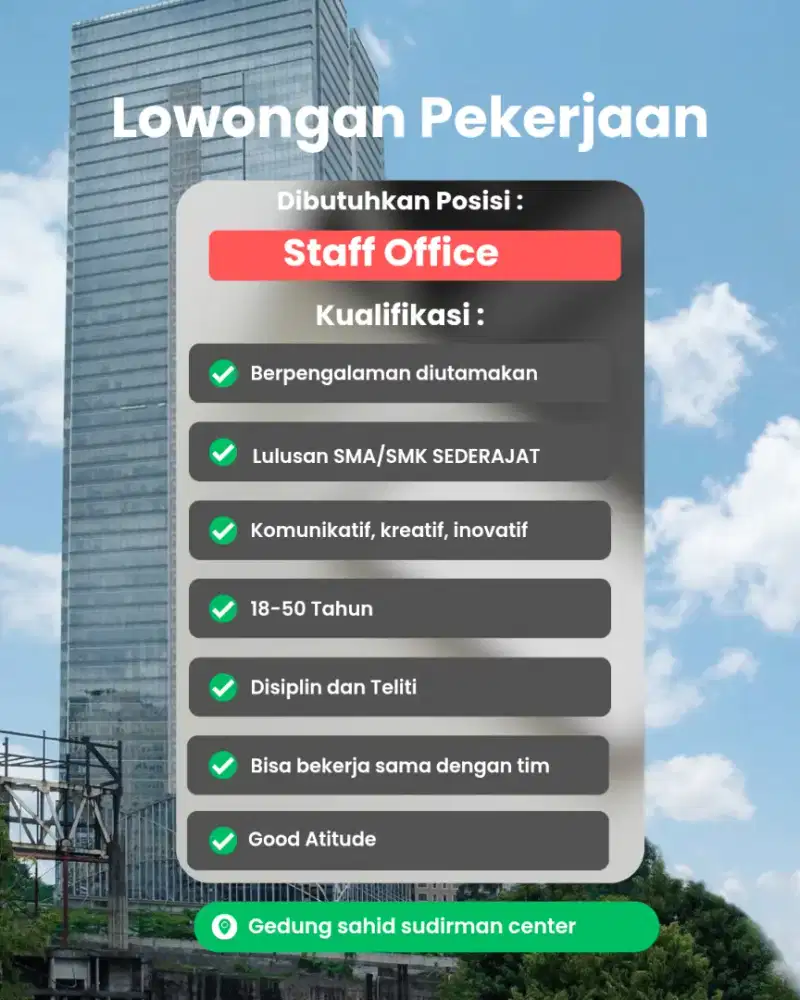 Di butuhkan secepatnya
