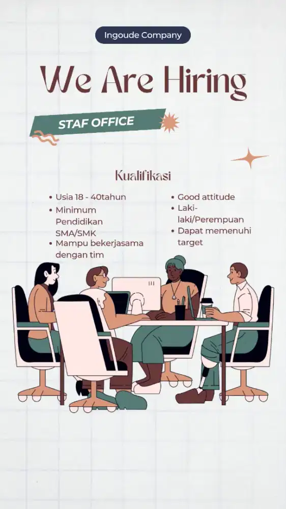 Di butuhkan staff office segera