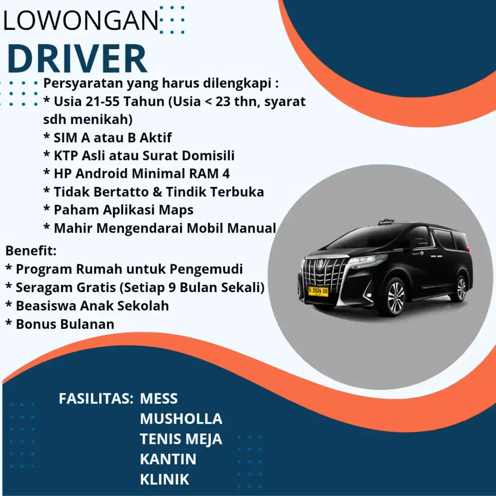 Lowongan driver taksi