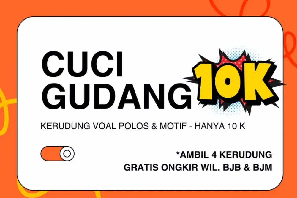 Cuci Gudang - Kerudung Voal 10k