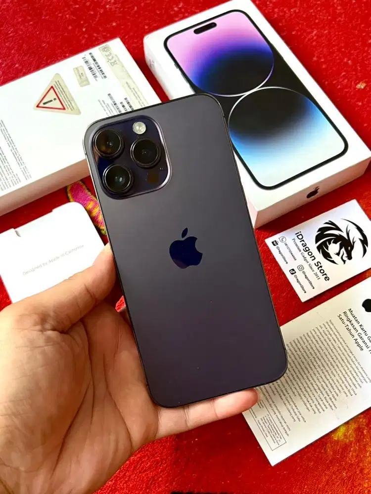 iphone 14 Pro Max 256gb iBox resmi Deep Purple mulus Fullset