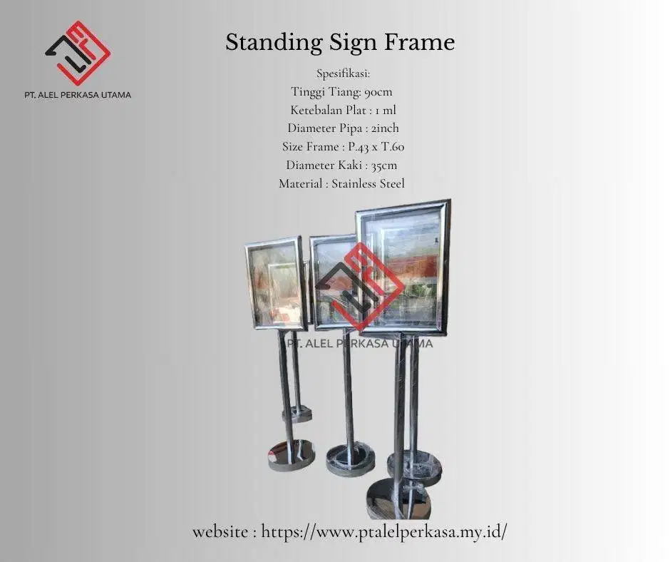 Standing Sign Frame Stainless Steel Tinggl 90 cm