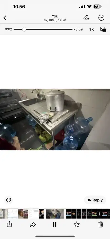 Dijual Meja Cuci Piring dan Tempat Es Stainless Steel