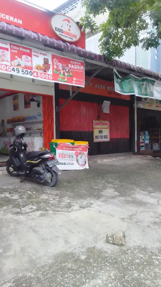 Disewakan ruko/kios/kedai/lapak/warung strategis buat pujangga bisnis