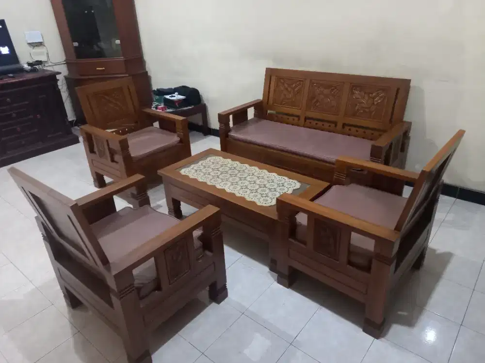 Kursi meja one set jati