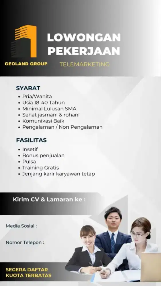 Lowongan kerja dibutuhkan segera