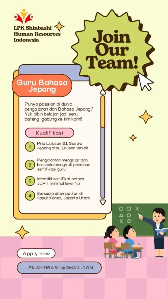 OLXJOBFAIR Pengajar bahasa jepang Pria