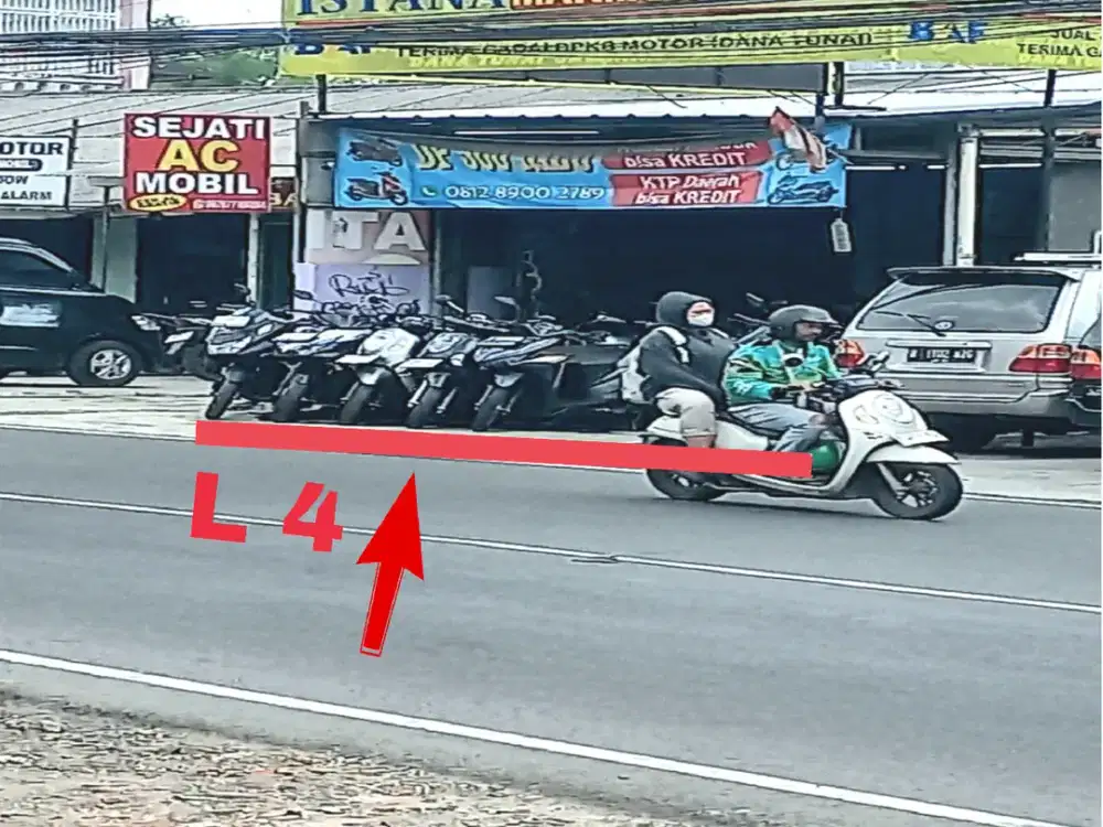 Dijual Showroom Motor 4 x 25 Di Pinggir Jalan Raya Kyai Hasyim Ashari Pinang Kota Tangerang