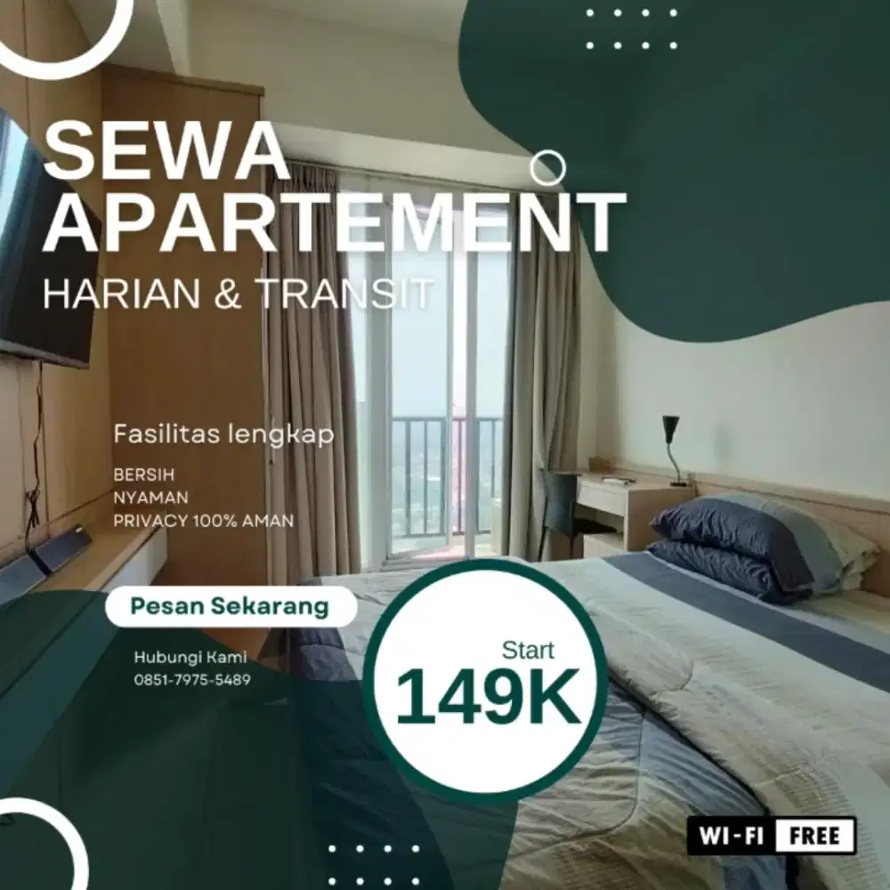 Sewa Apartemen Tangerang TREEPARK BSD SERPONG Harian Transit Termurah