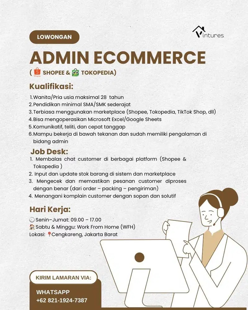 LOKER Admin ONLINE SHOP / OLSHOP