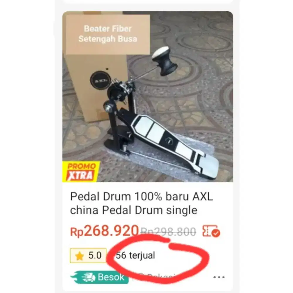 100%br TERLARIS TERMURAH DI SHOPE PEDAL DRUM SINGLE