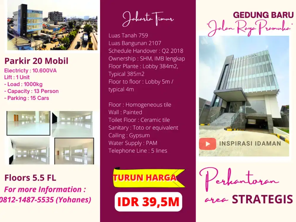 Gedung Baru Perkantoran Area Strategis Jakarta Timur