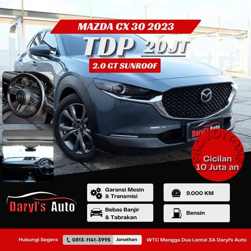 [LOW KM] Mazda CX 30 GT2.0 2023 Sunroof