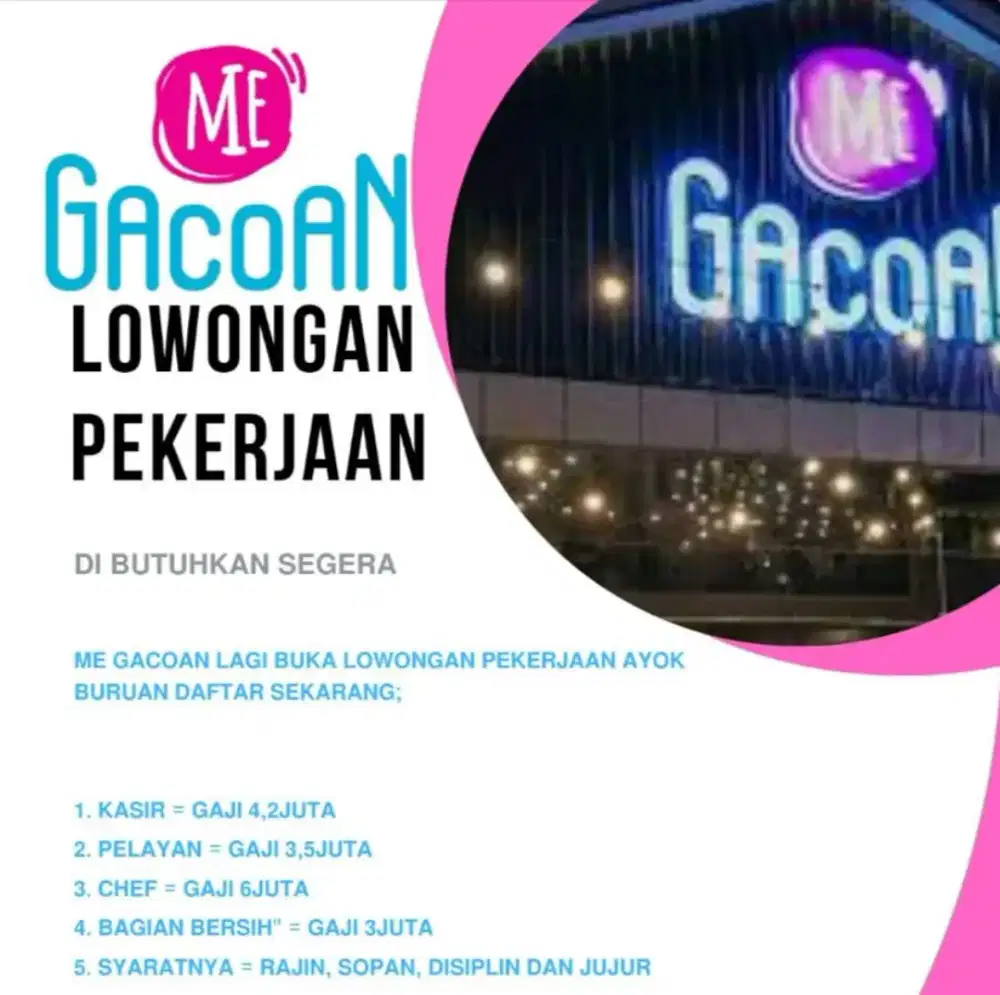 Lowongan kerja mie gacoan