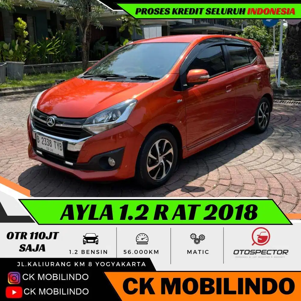 (Dp5jt) Daihatsu Ayla R Matic 2018 KM 56rb ISTIMEWA Kredit Murah