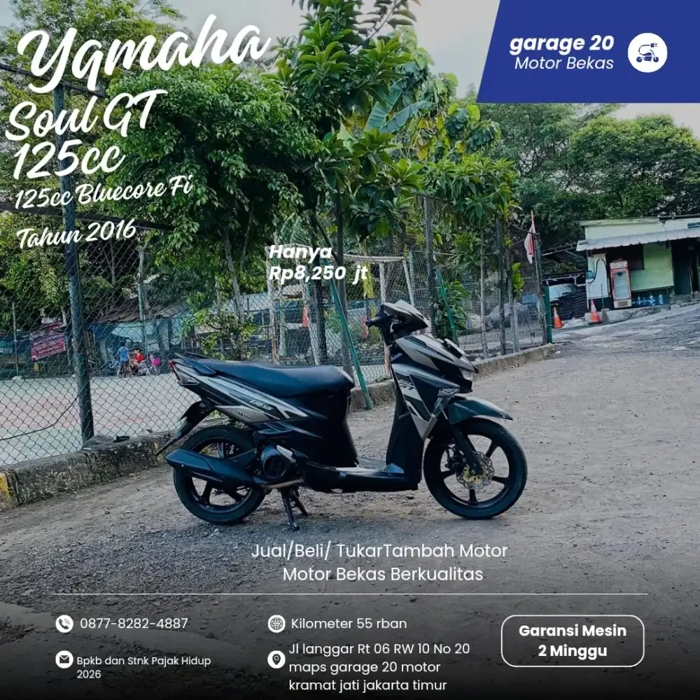 Yamaha Soul Gt 125cc Bluecore Fi Tahun 2016