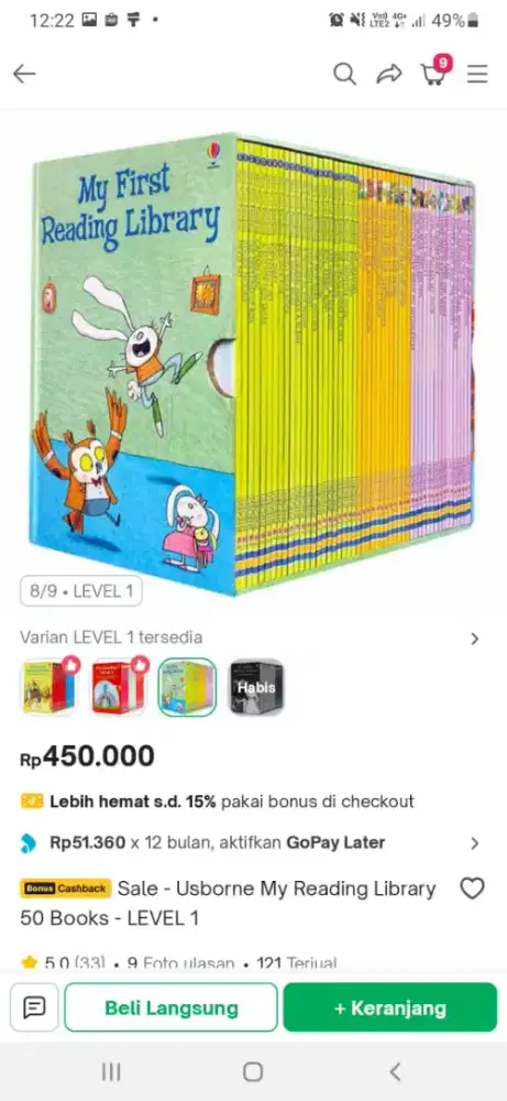 Dijual buku usborne my reading library volume 1.  lengkap