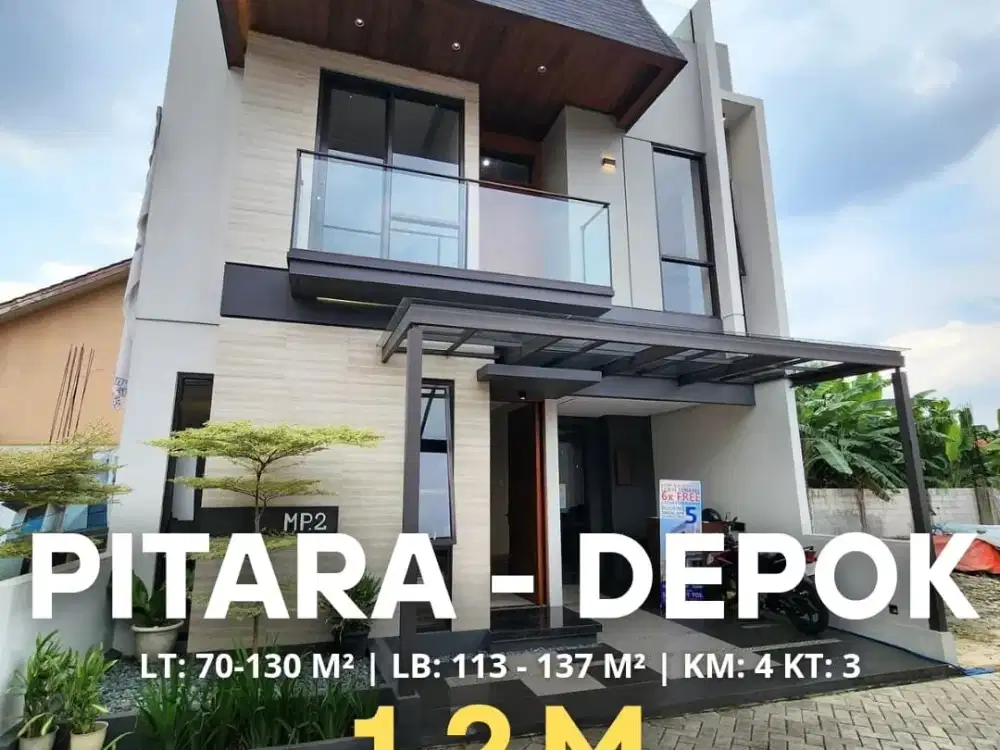 Rumah 3 Lantai Bergaya Modern Kontemporer Tampilan Kelas Atas