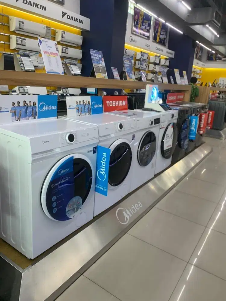 READY MESIN CUCI ALL BRAND, BISA CICILAN TANPA DP SYARAT KTP AJA