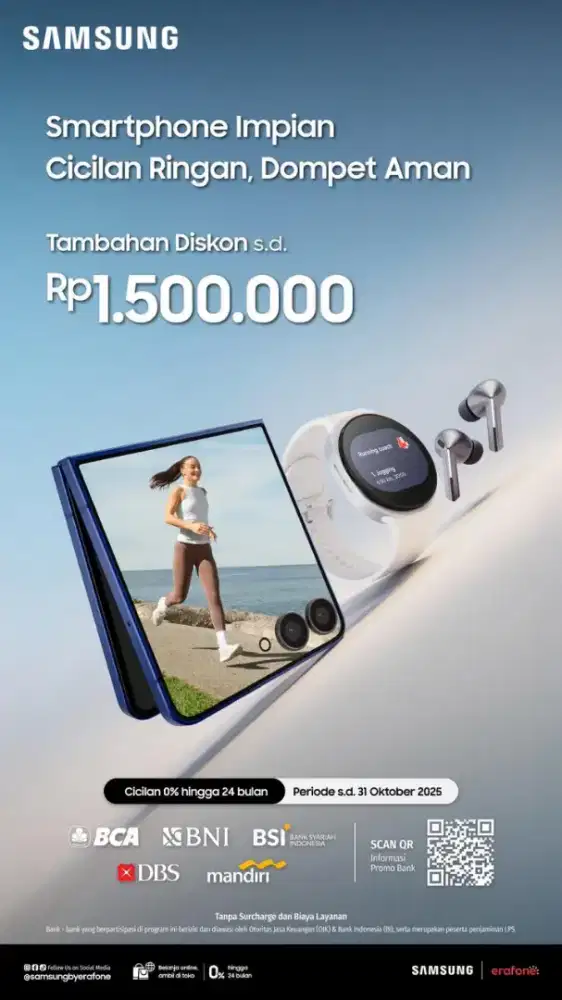 Promo Samsung cicilan ringan cashback s.d 1.5jutaan
