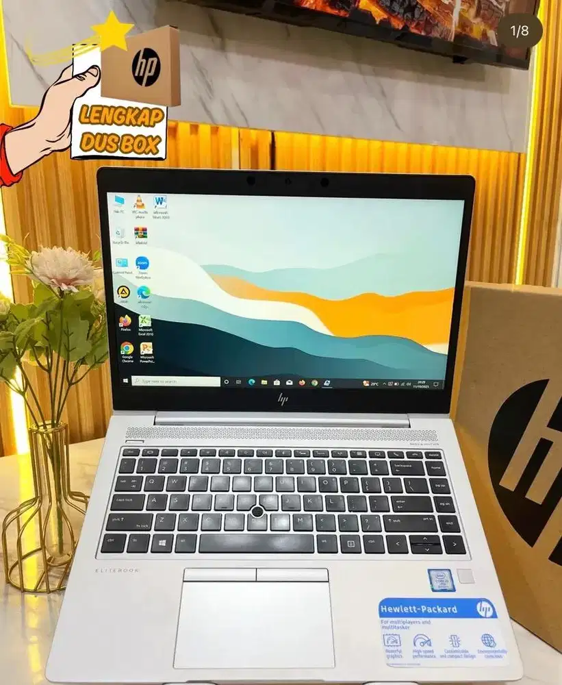 HP EliteBook 84 G6 RAM 16 GB, SSD 256 GB, Lengkap full set