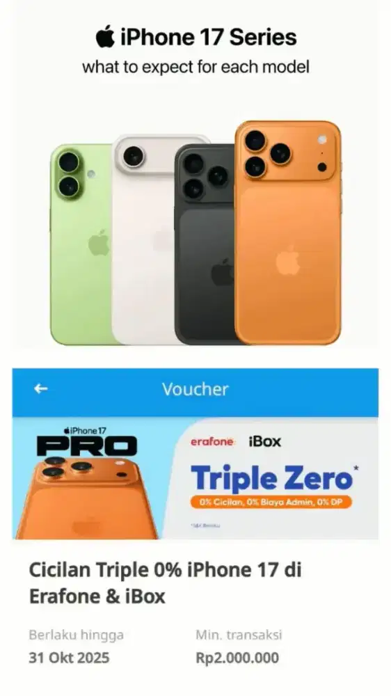 Promo iPhone 17 New iBox