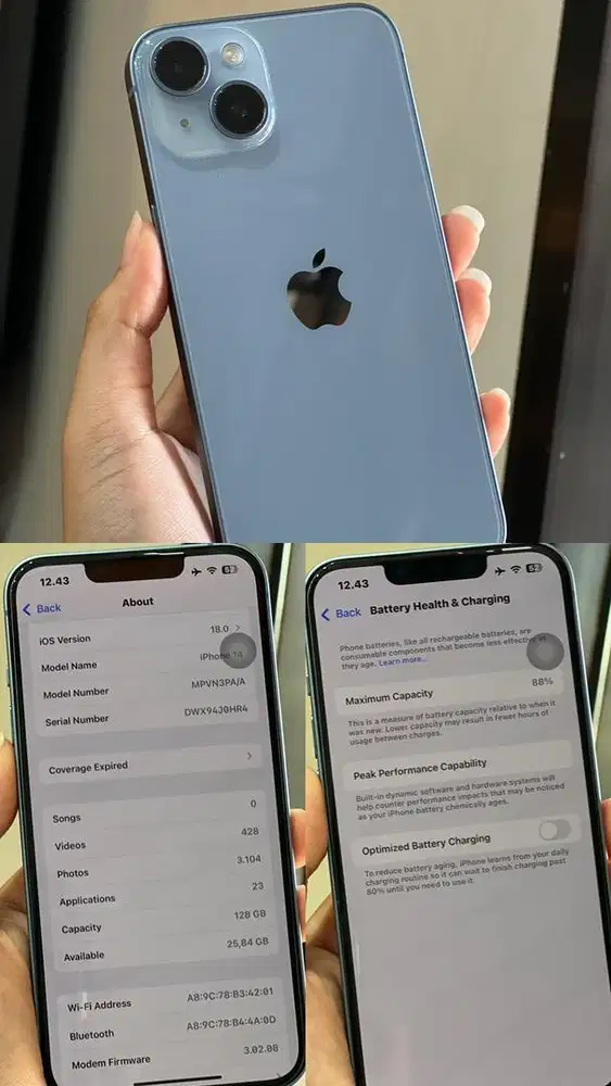 iphone 14 128gb ex resmi