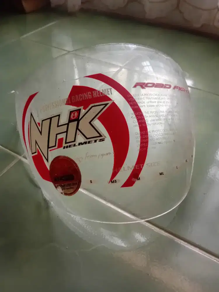Kaca helm NHK warna putih bening