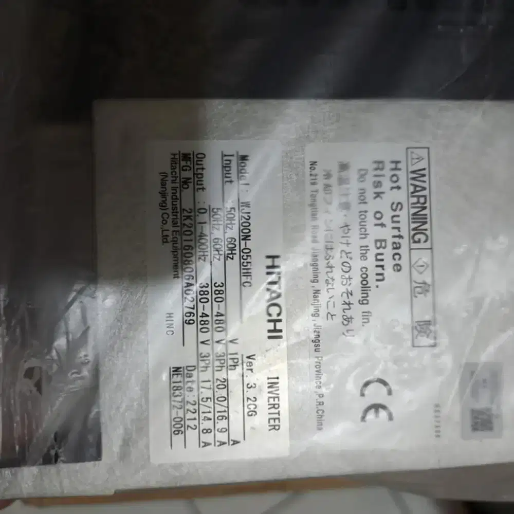 INVERTER HITACHI WJ200N-055HFC 5,5KW 3P 380V