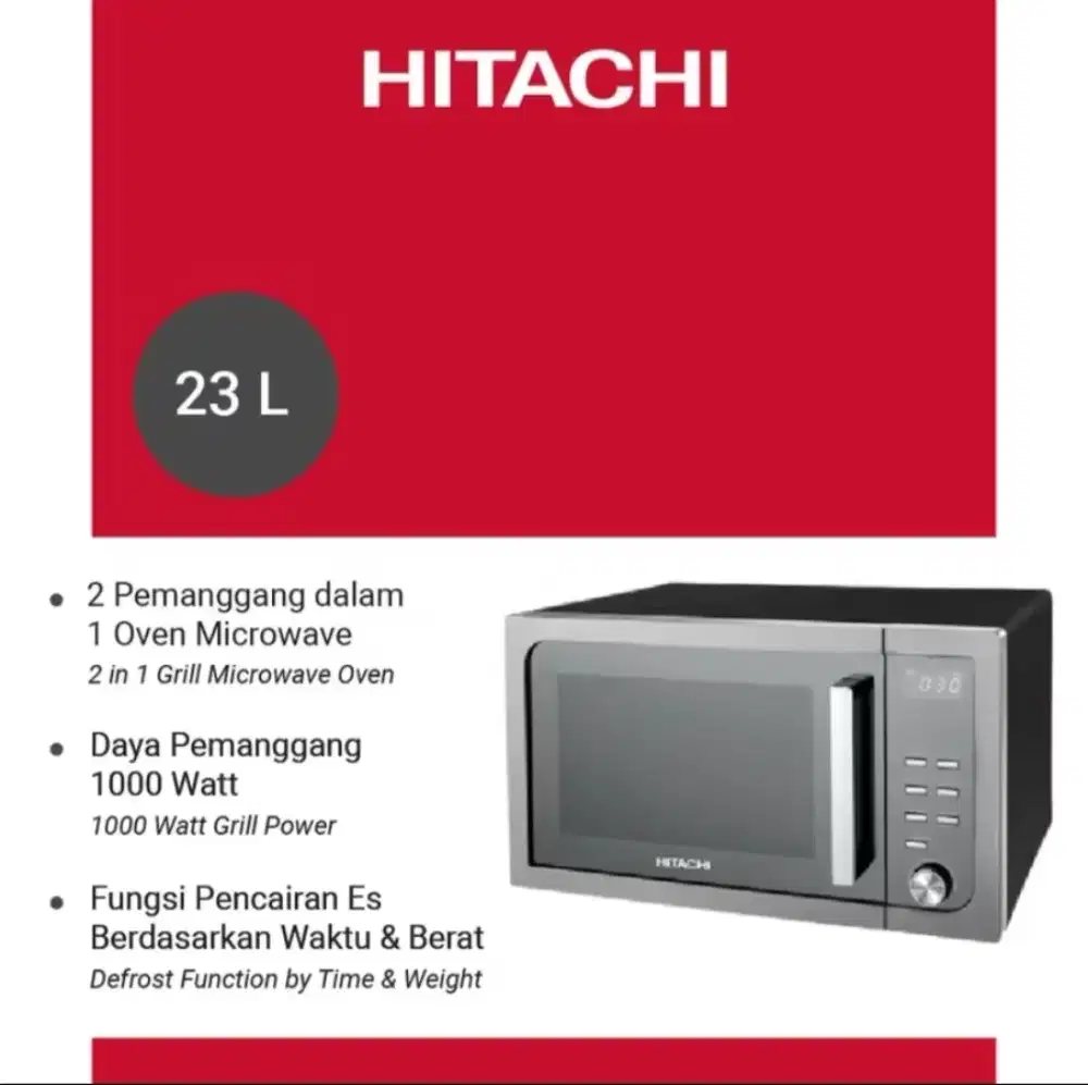Oven Microwave Hitachi 23 liter