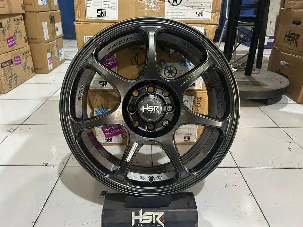 Velg Mobil Brio Jazz Yaris Ring 16 HSR Sebunsuta Iridium Grey
