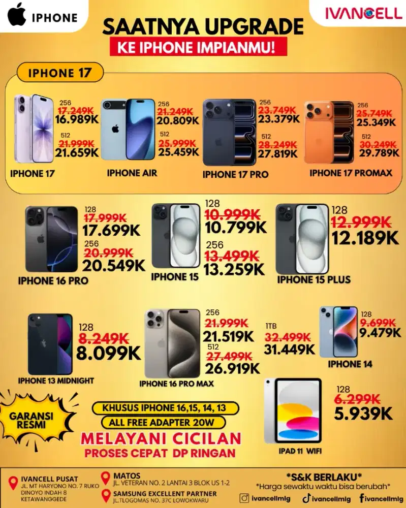 IPHONE 17 256 gb new murah banget