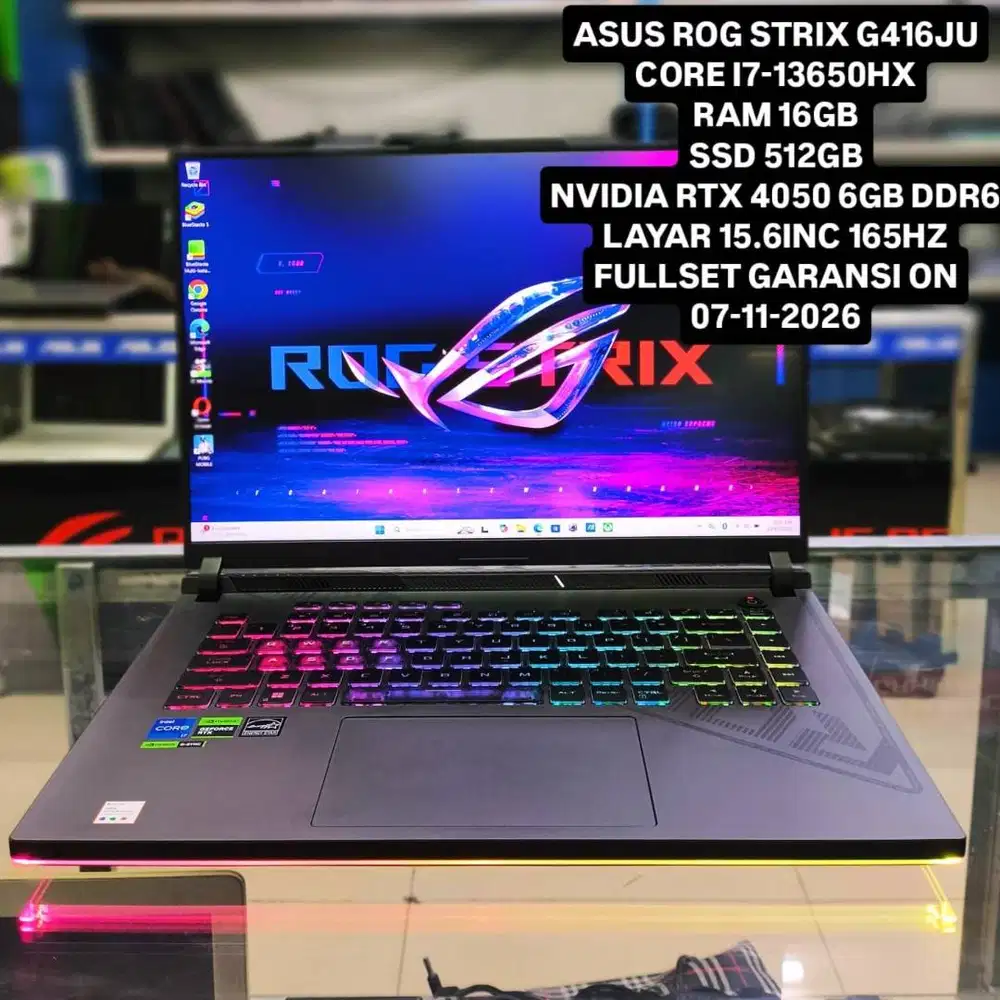 ASUS ROG STRIX G416JU Intel core i7-13650HX RAM 16GB SSD 512GB