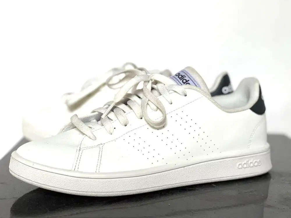 Adidas Advantage Male Tennis Shoes - White Sneakers Size 42 2/3