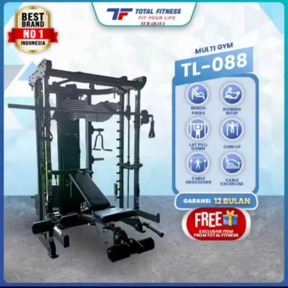Multi Station HomeGym Commercial Leg PressTL088 Alat Olahraga