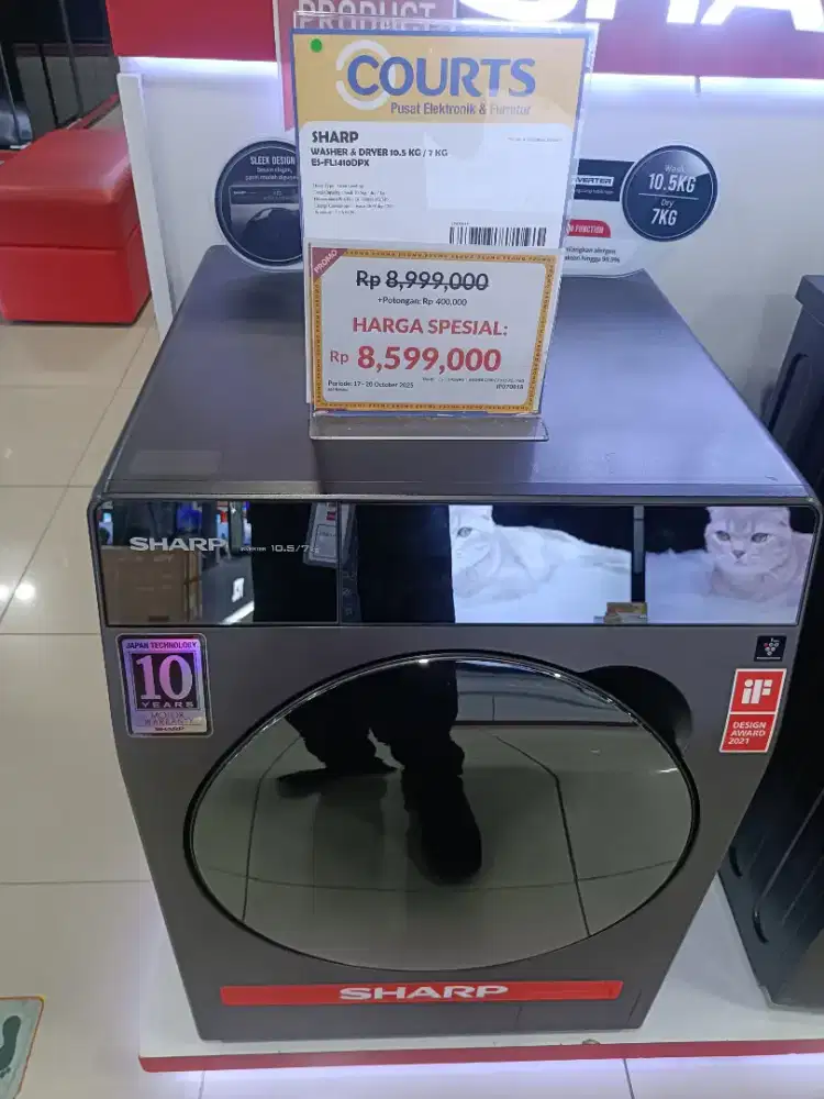Kredit Kredivo Mesin cuci Sharp 10KG Tanpa Dp Bunga 0