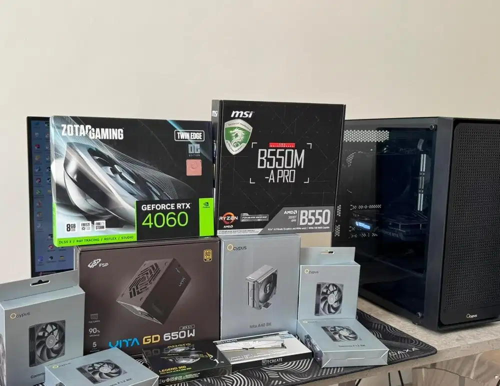 PC Ryzen 5 5600 RTX 4060 8GB RAM 32GB SSD 1000GB (1TB) PSU 650W GOLD