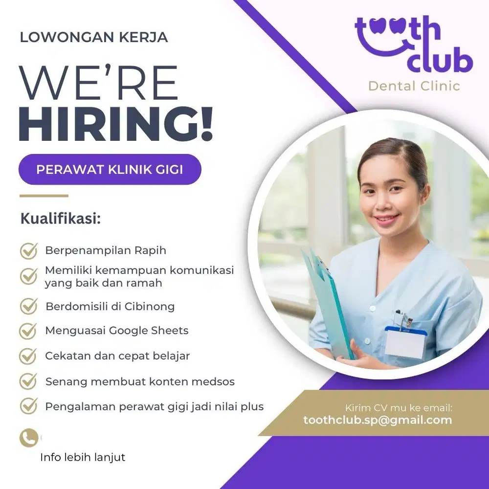 Lowongan kerja perawat gigi