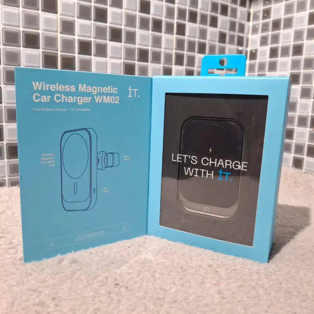 IT MAGNETIC CAR CHARGER WIRELESS CAS MAGNET BARU ASLI ORIGINAL
