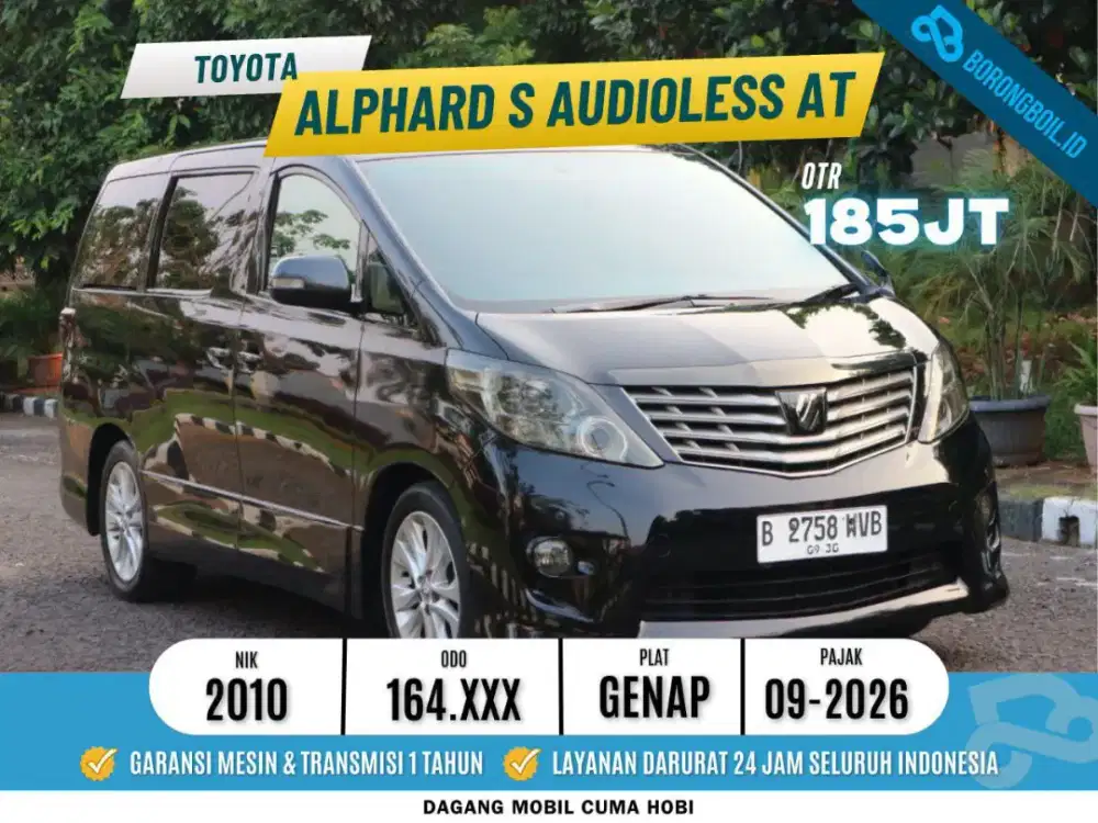 Alphard S Audioless AT 2010 Hitam Metalik