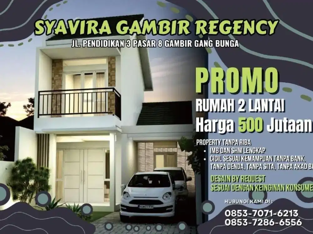rumah 2 lantai diperumahan syariah dijual harga promo ditembung