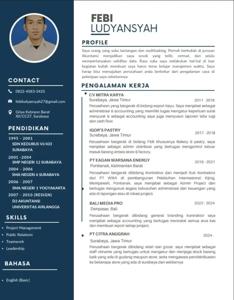 Mencari pekerjaan administrasi dan finance