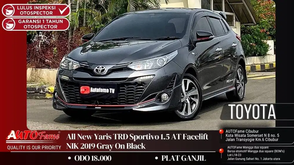 Toyota All New Yaris TRD Sportivo 1.5 AT Facelift NIK 2019