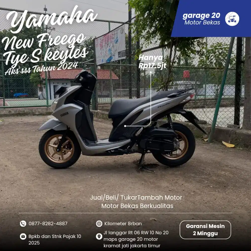 Yamaha freego 125cc keyles cbs iss bluecore Tahun 2024