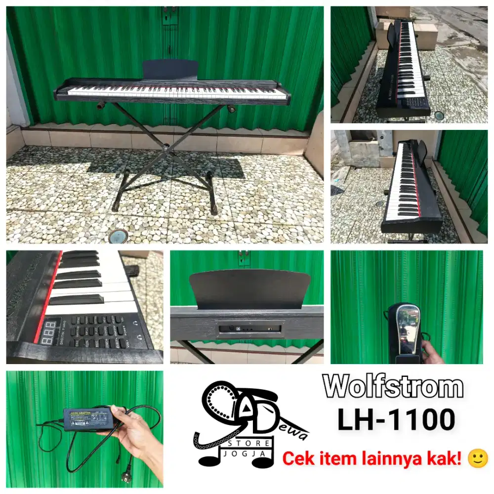 WOLFSTROM LH-1100 LH1100 PIANO DIGITAL WEIGHTED KEYS HAMMER WOLFSTORM