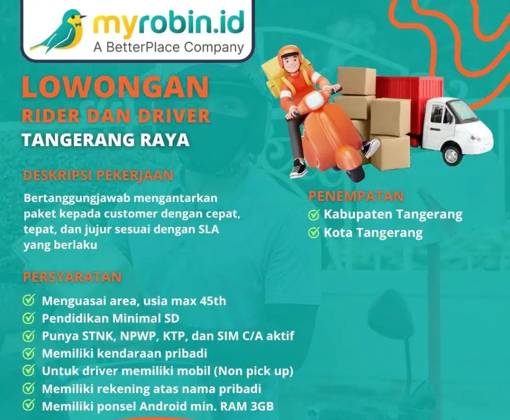 lowongan kurir - driver Sim A/C