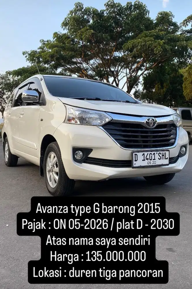 Toyota Avanza G 2015 geulis...