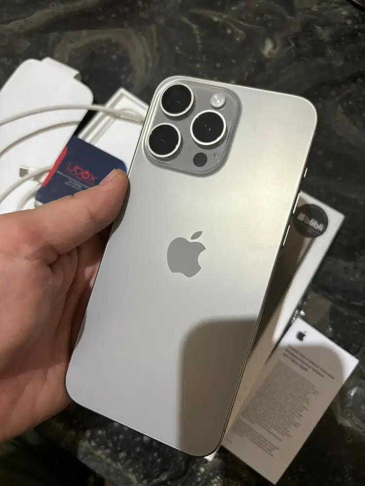 Iphone 15 pro max 256 gb ibox , titanium,, full original