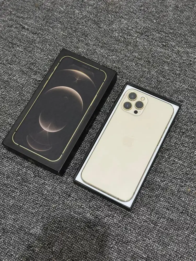 Iphone 12 pro max 128gb inter all oprator fullset gold