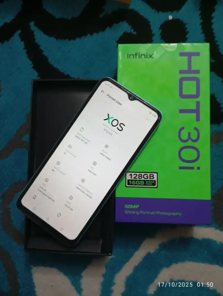 Infinix hot 30i 8/128 nominus segel bergaransi mulus 98%